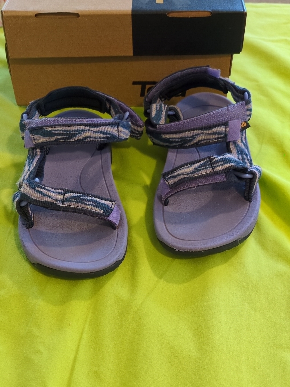 Teva Purple Kids Outdoor Sport Sandals with Patterned Straps